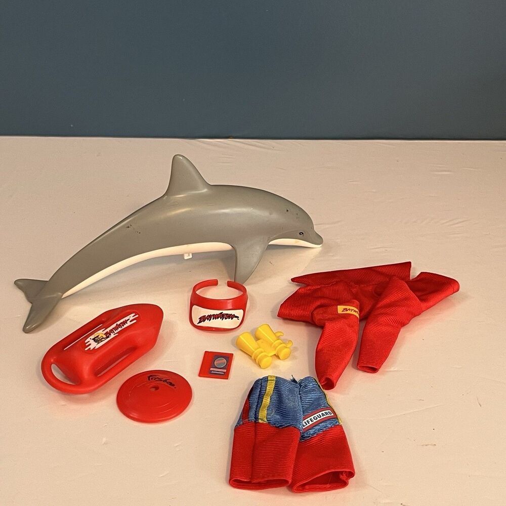 Barbie Baywatch Various Clothing Accessories Mattel Lot Of 8 Red